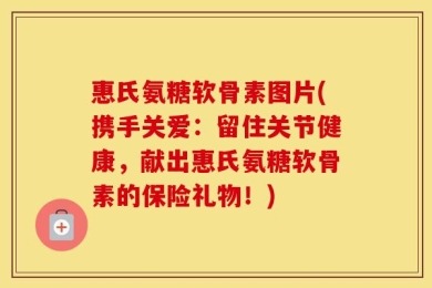 惠氏氨糖软骨素图片(携手关爱：留住关节健康，献出惠氏氨糖软骨素的保险礼物！)