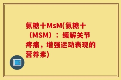 氨糖十MsM(氨糖十（MSM）：缓解关节疼痛，增强运动表现的营养素)
