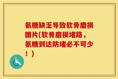 氨糖缺乏导致软骨磨损图片(软骨磨损堵路，氨糖到达防堵必不可少！)