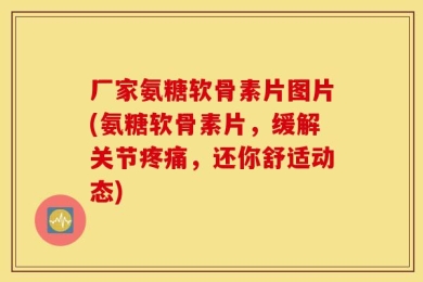 厂家氨糖软骨素片图片(氨糖软骨素片，缓解关节疼痛，还你舒适动态)
