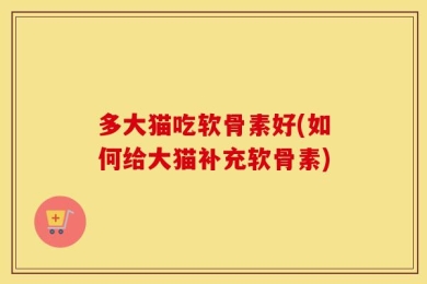 多大猫吃软骨素好(如何给大猫补充软骨素)