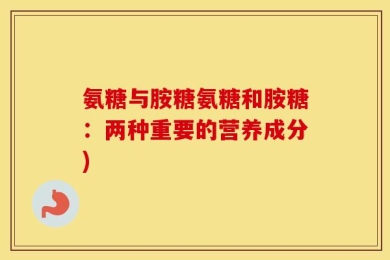 氨糖与胺糖氨糖和胺糖：两种重要的营养成分)