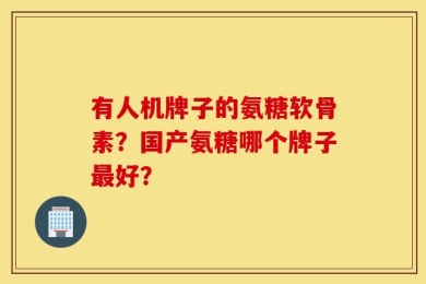 有人机牌子的氨糖软骨素？国产氨糖哪个牌子最好？