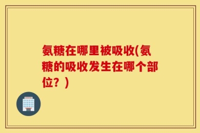 氨糖在哪里被吸收(氨糖的吸收发生在哪个部位？)