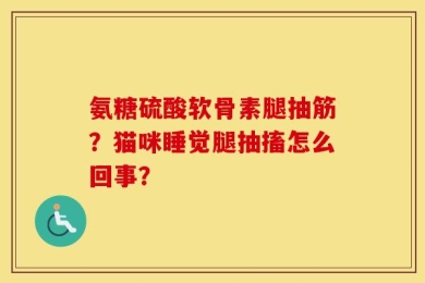氨糖硫酸软骨素腿抽筋？猫咪睡觉腿抽搐怎么回事？