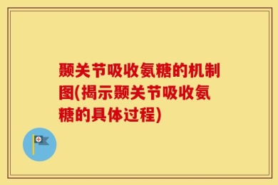 颞关节吸收氨糖的机制图(揭示颞关节吸收氨糖的具体过程)