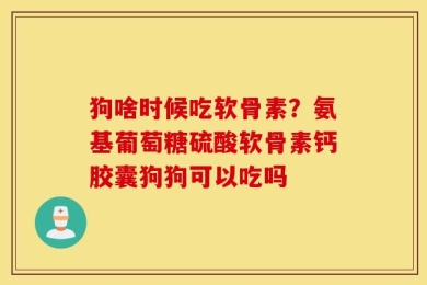 狗啥时候吃软骨素？氨基葡萄糖硫酸软骨素钙胶囊狗狗可以吃吗
