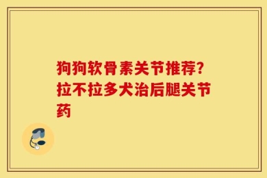狗狗软骨素关节推荐？拉不拉多犬治后腿关节药