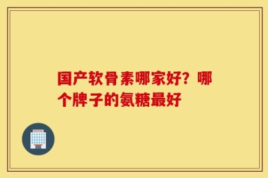 国产软骨素哪家好？哪个牌子的氨糖最好