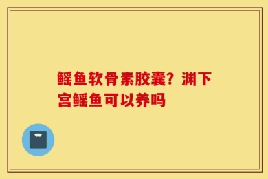 鳐鱼软骨素胶囊？渊下宫鳐鱼可以养吗