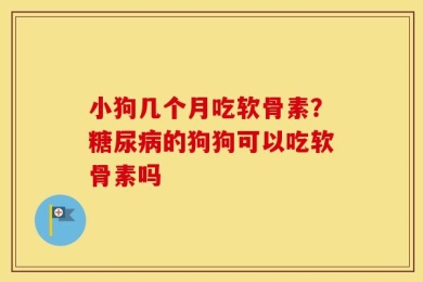 小狗几个月吃软骨素？糖尿病的狗狗可以吃软骨素吗