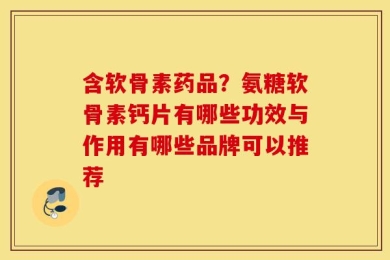 含软骨素药品？氨糖软骨素钙片有哪些功效与作用有哪些品牌可以推荐
