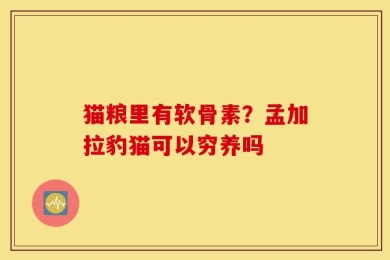 猫粮里有软骨素？孟加拉豹猫可以穷养吗