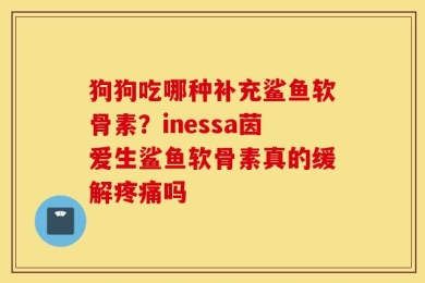 狗狗吃哪种补充鲨鱼软骨素？inessa茵爱生鲨鱼软骨素真的缓解疼痛吗