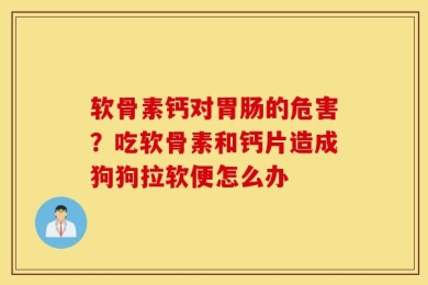 软骨素钙对胃肠的危害？吃软骨素和钙片造成狗狗拉软便怎么办