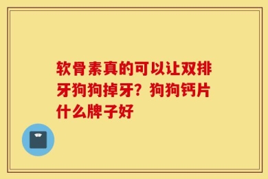 软骨素真的可以让双排牙狗狗掉牙？狗狗钙片什么牌子好
