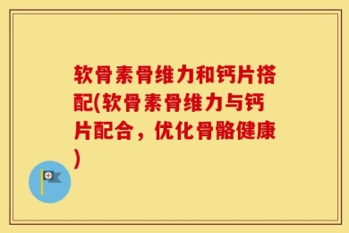 软骨素骨维力和钙片搭配(软骨素骨维力与钙片配合，优化骨骼健康)