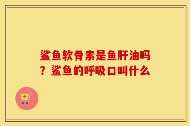 鲨鱼软骨素是鱼肝油吗？鲨鱼的呼吸口叫什么