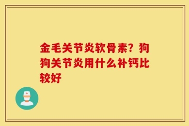 金毛关节炎软骨素？狗狗关节炎用什么补钙比较好
