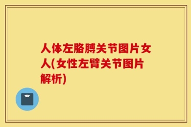人体左胳膊关节图片女人(女性左臂关节图片解析)