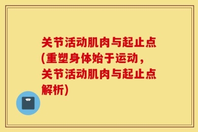 关节活动肌肉与起止点(重塑身体始于运动，关节活动肌肉与起止点解析)