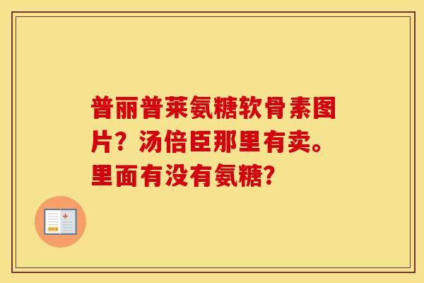 普丽普莱氨糖软骨素图片?汤倍臣那里有卖。里面有没有氨糖? 普丽普莱氨糖软骨素图片?汤倍臣那里有卖。里面有没有氨糖?