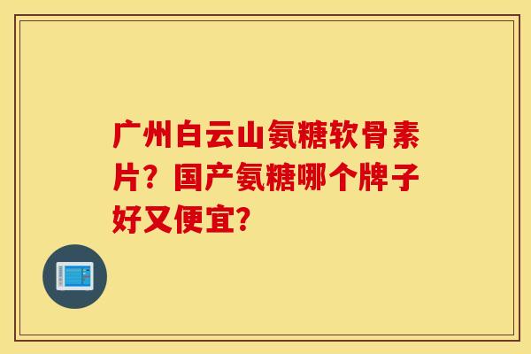 广州白云山氨糖软骨素片?国产氨糖哪个牌子好又便宜? 广州白云山氨糖软骨素片?国产氨糖哪个牌子好又便宜?