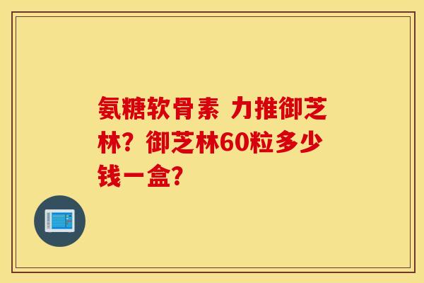 氨糖软骨素 力推御芝林?御芝林60粒多少钱一盒? 氨糖软骨素 力推御芝林?御芝林60粒多少钱一盒?