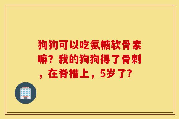 狗狗可以吃氨糖软骨素嘛？我的狗狗得了，在脊椎上，5岁了？
