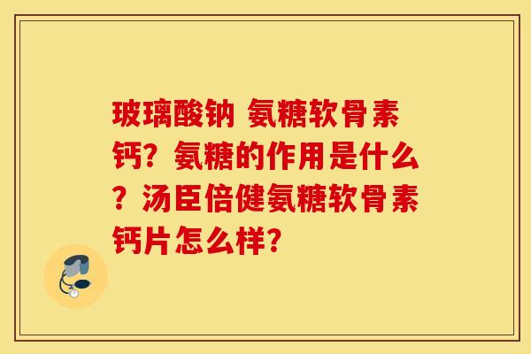 玻璃酸钠 氨糖软骨素钙？氨糖的作用是什么？汤臣倍健氨糖软骨素钙片怎么样？