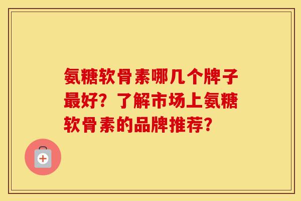氨糖软骨素哪几个牌子好？了解市场上氨糖软骨素的品牌推荐？
