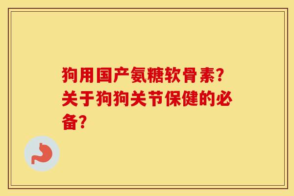 狗用国产氨糖软骨素?关于狗狗关节保健的必备? 狗用国产氨糖软骨素?关于狗狗关节保健的必备?