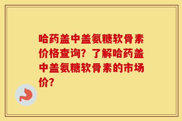 哈药盖中盖氨糖软骨素价格查询？了解哈药盖中盖氨糖软骨素的市场价？