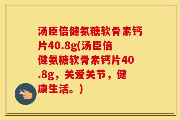 汤臣倍健氨糖软骨素钙片40.8g(汤臣倍健氨糖软骨素钙片40.8g，关爱关节，健康生活。)