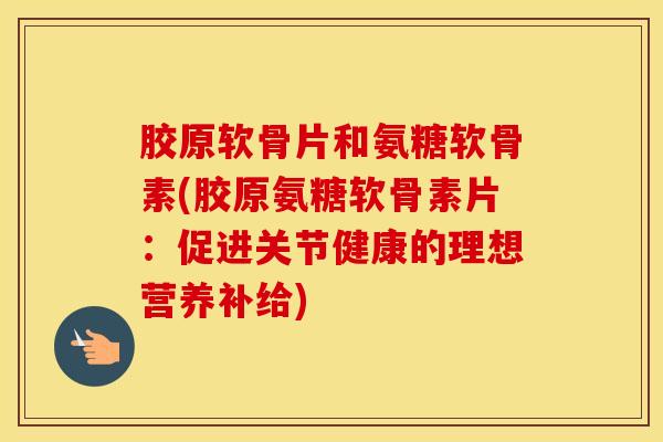 胶原软骨片和氨糖软骨素(胶原氨糖软骨素片：促进关节健康的理想营养补给)