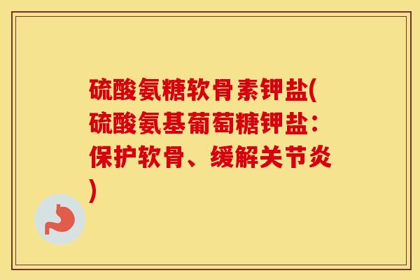 硫酸氨糖软骨素钾盐(硫酸氨基葡萄糖钾盐：保护软骨、缓解)