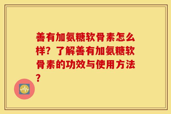善有加氨糖软骨素怎么样?了解善有加氨糖软骨素的功效与使用方法? 善有加氨糖软骨素怎么样?了解善有加氨糖软骨素的功效与使用方法?