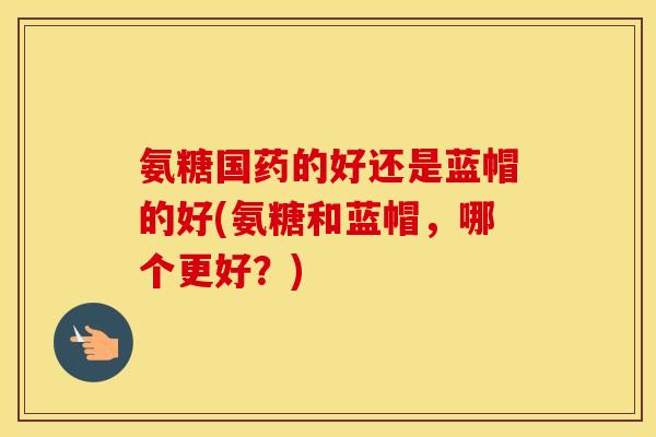 氨糖国药的好还是蓝帽的好(氨糖和蓝帽，哪个更好？)