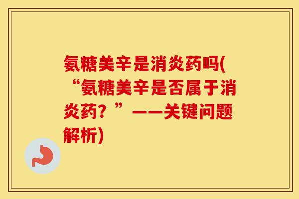 氨糖美辛是药吗(“氨糖美辛是否属于药?”——关键问题解析) 氨糖美辛是药吗(“氨糖美辛是否属于药?”——关键问题解析)