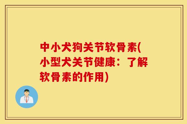 中小犬狗关节软骨素(小型犬关节健康:了解软骨素的作用) 中小犬狗关节软骨素(小型犬关节健康:了解软骨素的作用)