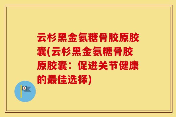 云杉黑金氨糖骨胶原胶囊(云杉黑金氨糖骨胶原胶囊:促进关节健康的佳选择) 云杉黑金氨糖骨胶原胶囊(云杉黑金氨糖骨胶原胶囊:促进关节健康的佳选择)