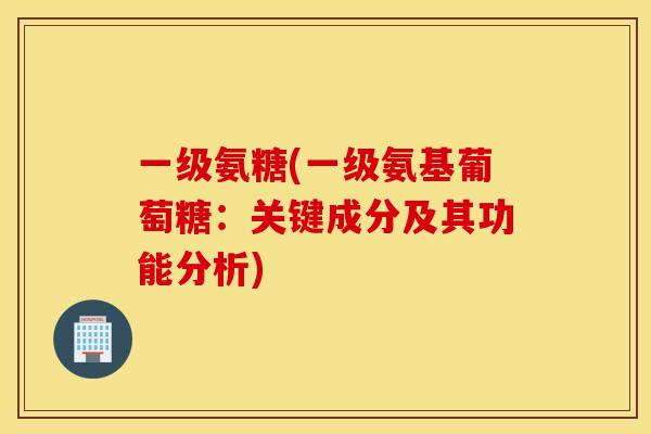 一级氨糖(一级氨基葡萄糖：关键成分及其功能分析)