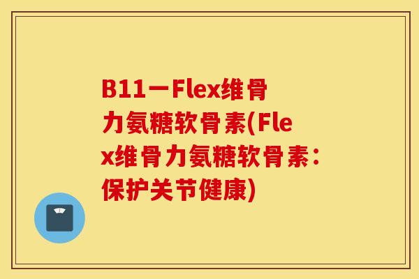 B11一Flex维骨力氨糖软骨素(Flex维骨力氨糖软骨素：保护关节健康)