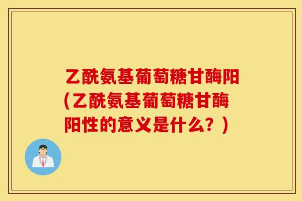 乙酰氨基葡萄糖甘酶阳(乙酰氨基葡萄糖甘酶阳性的意义是什么？)