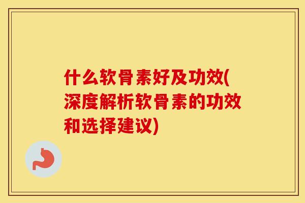什么软骨素好及功效(深度解析软骨素的功效和选择建议) 什么软骨素好及功效(深度解析软骨素的功效和选择建议)