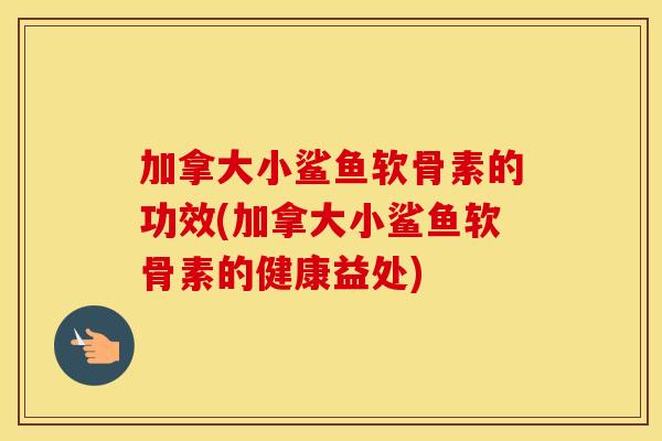 加拿大小鲨鱼软骨素的功效(加拿大小鲨鱼软骨素的健康益处) 加拿大小鲨鱼软骨素的功效(加拿大小鲨鱼软骨素的健康益处)