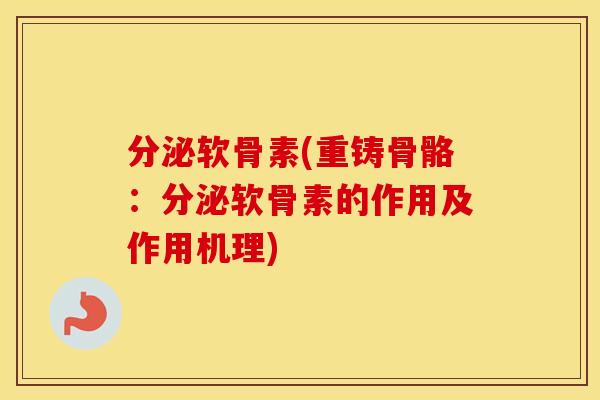 分泌软骨素(重铸骨骼：分泌软骨素的作用及作用机理)