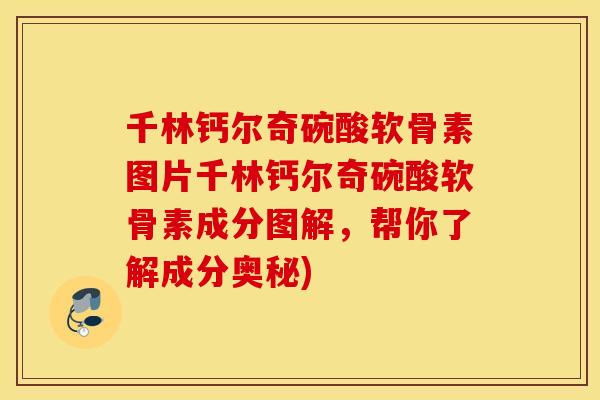 千林钙尔奇碗酸软骨素图片千林钙尔奇碗酸软骨素成分图解，帮你了解成分奥秘)
