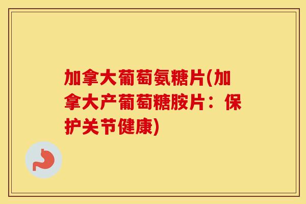 加拿大葡萄氨糖片(加拿大产葡萄糖胺片：保护关节健康)