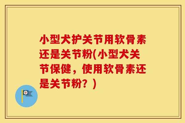 小型犬护关节用软骨素还是关节粉(小型犬关节保健,使用软骨素还是关节粉?) 小型犬护关节用软骨素还是关节粉(小型犬关节保健,使用软骨素还是关节粉?)